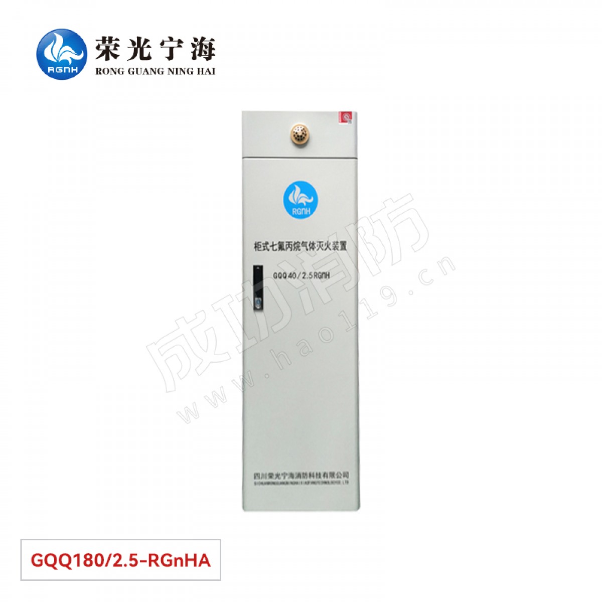 荣光宁海 柜式七氟丙烷气体灭火装置 GQQ180/2.5-RGnH