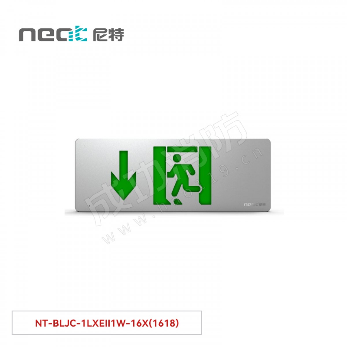 "尼特  集中电源集中控制型消防应急标志灯具  16X系列  单面向后壁挂/嵌墙NT-BLJC-1LXEII1W-16X(1618) 彩钢"