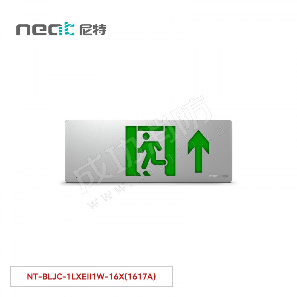 "尼特  集中电源集中控制型消防应急标志灯具  16X系列  单面向前 壁挂/嵌墙NT-BLJC-1LXEII1W-16X(1617A) 不锈钢"