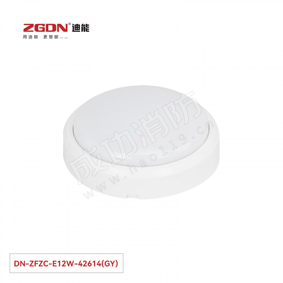 迪能自带电源吸顶灯具(自电集控）DN-ZFZC-E12W-42614(GY)